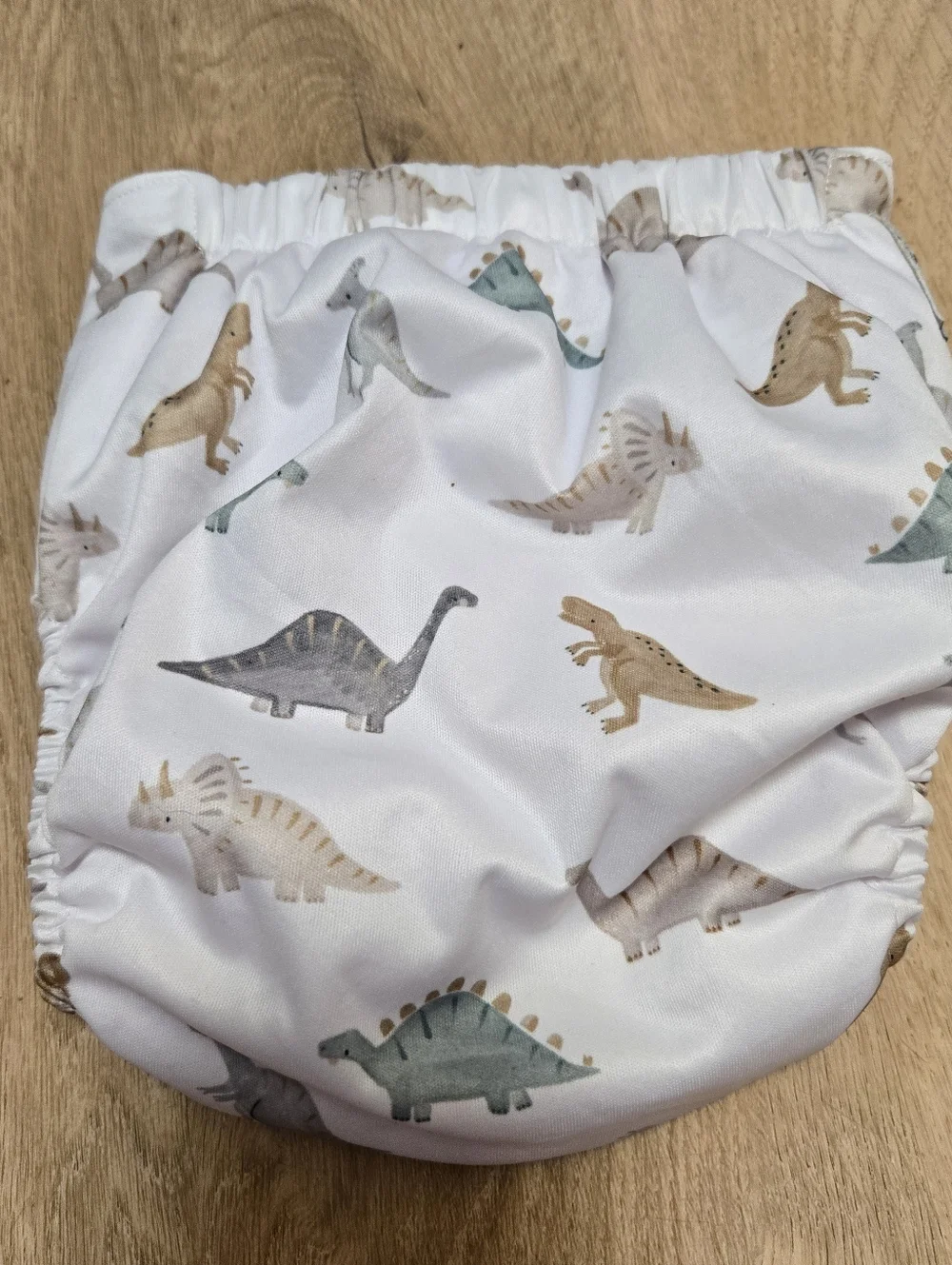 Happy beehinds one size pocket cloth diaper double gussets dino print